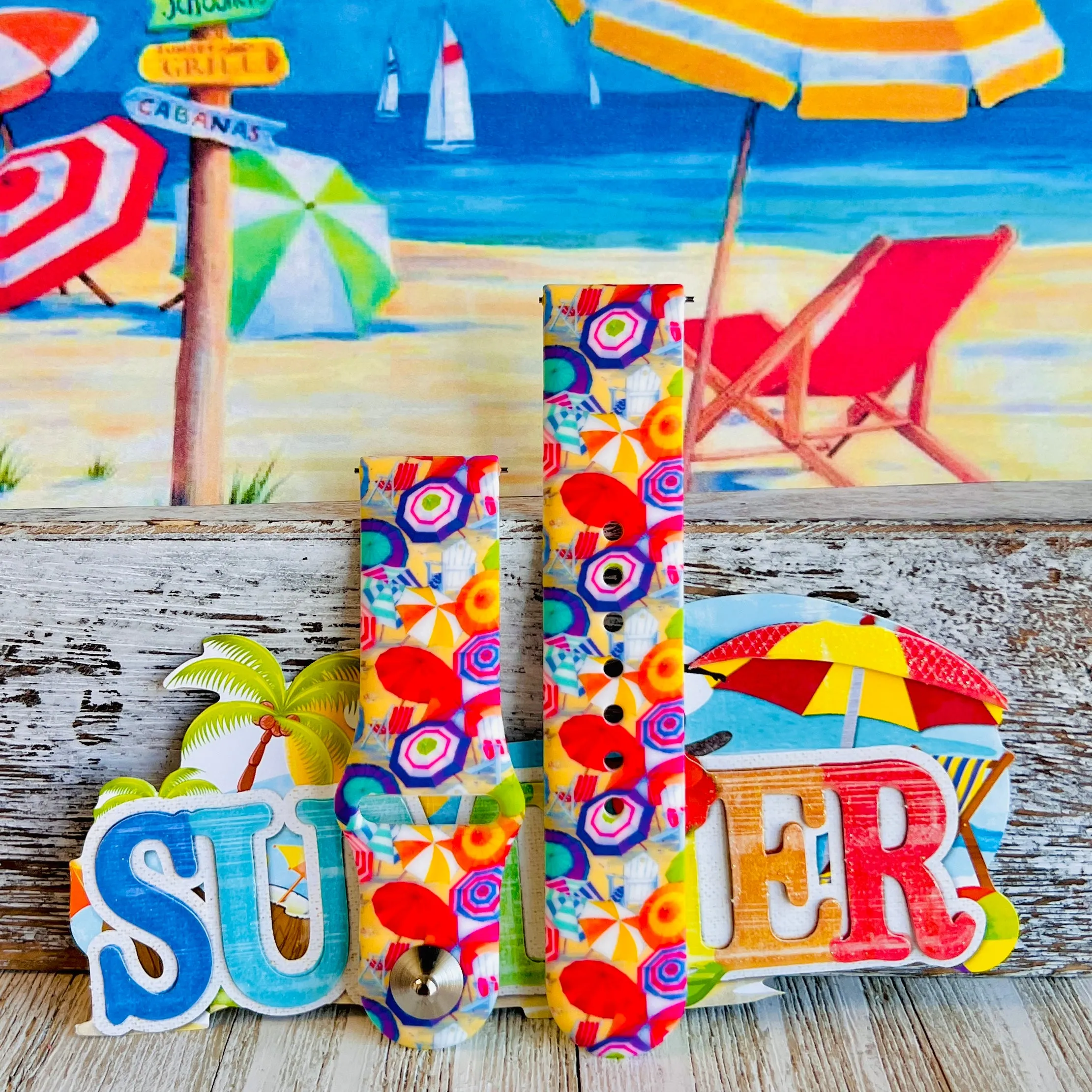 Sunbrella Print Silicone Band For Samsung Watch