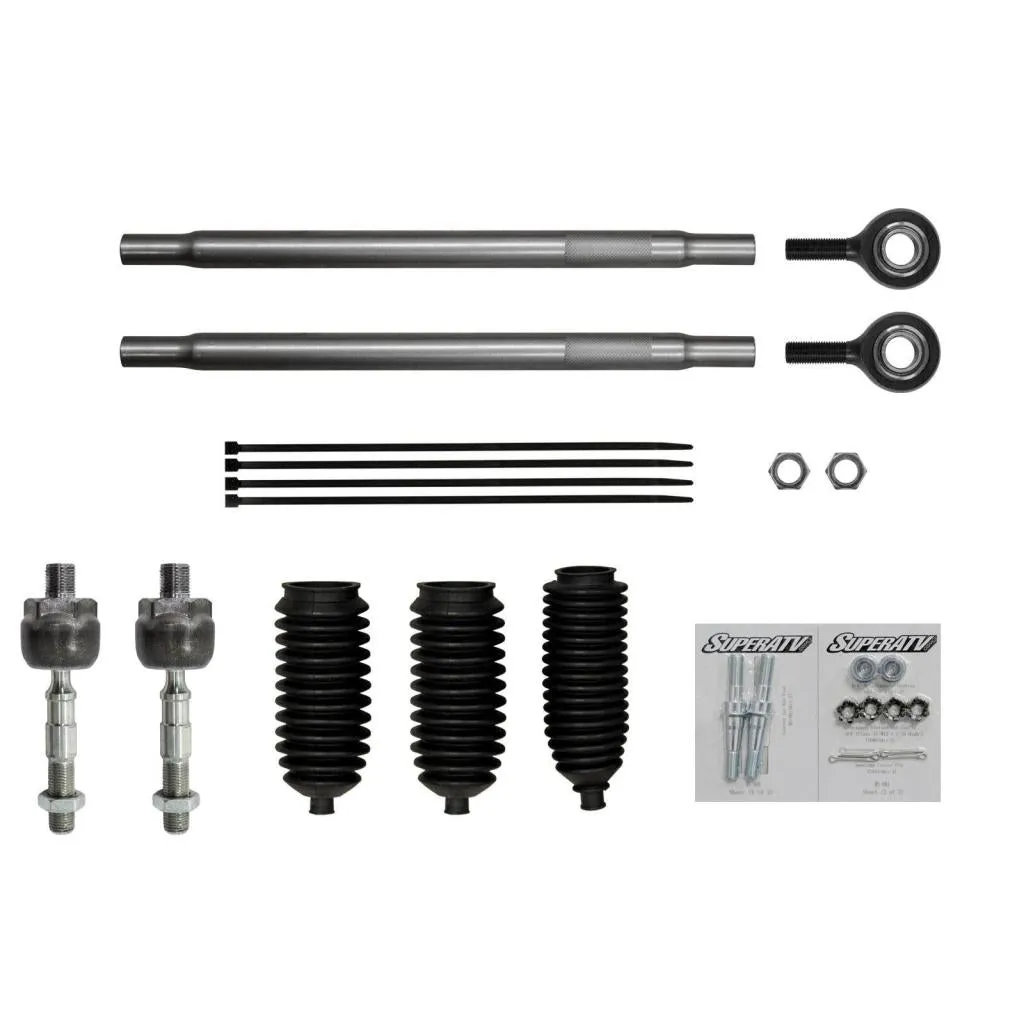 SuperATV Polaris RZR XP Turbo S Heavy-Duty Tie Rod Kit