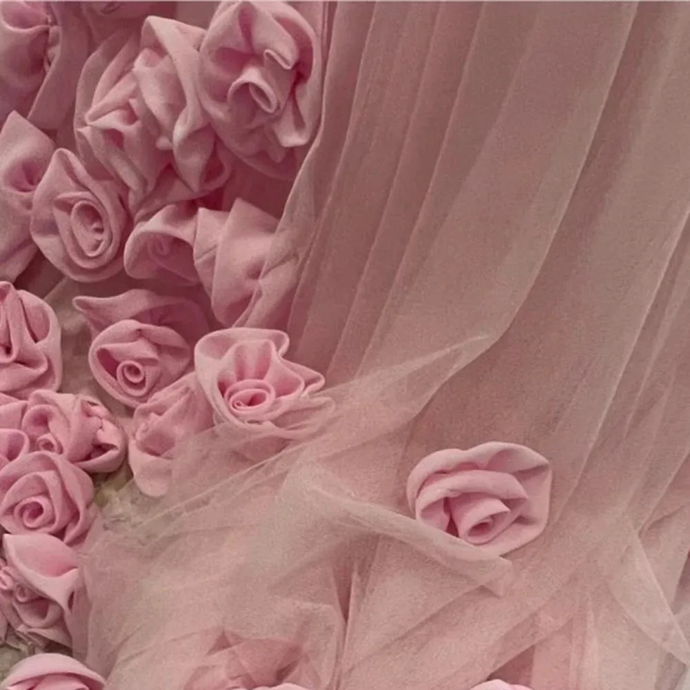 TAVIMART  -  Said Dubai Elegant Pink Flowers Evening Dresses for Women 2024 Wedding Formal Long Side Slit Girls' Party Dress SF009