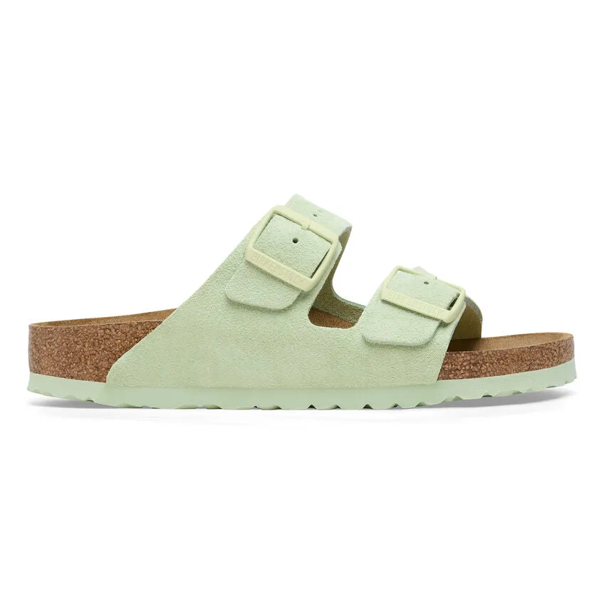 Women's Birkenstock Arizone Soft Footbed Narrow 1027670B Color:  Faded Lime