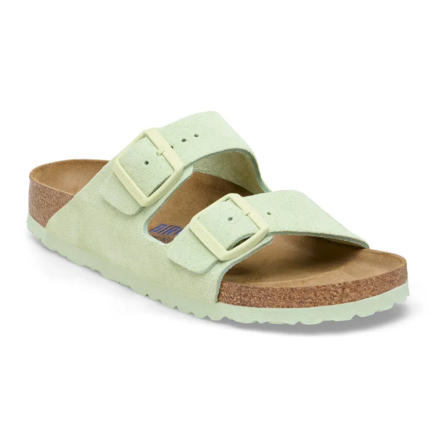 Women's Birkenstock Arizone Soft Footbed Narrow 1027670B Color:  Faded Lime