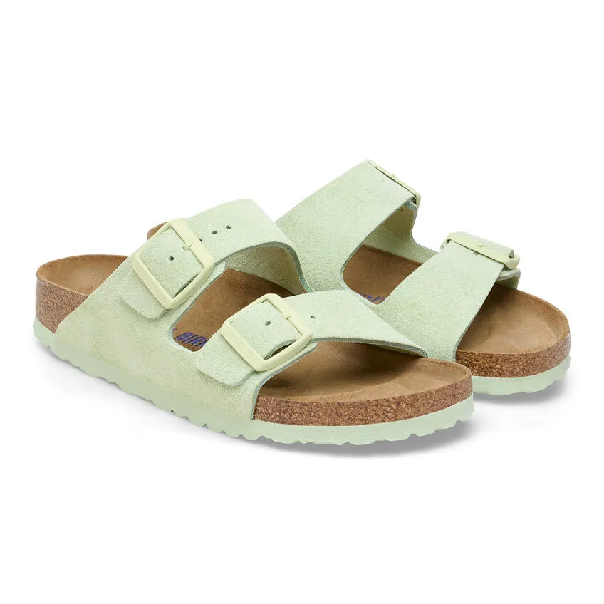Women's Birkenstock Arizone Soft Footbed Narrow 1027670B Color:  Faded Lime
