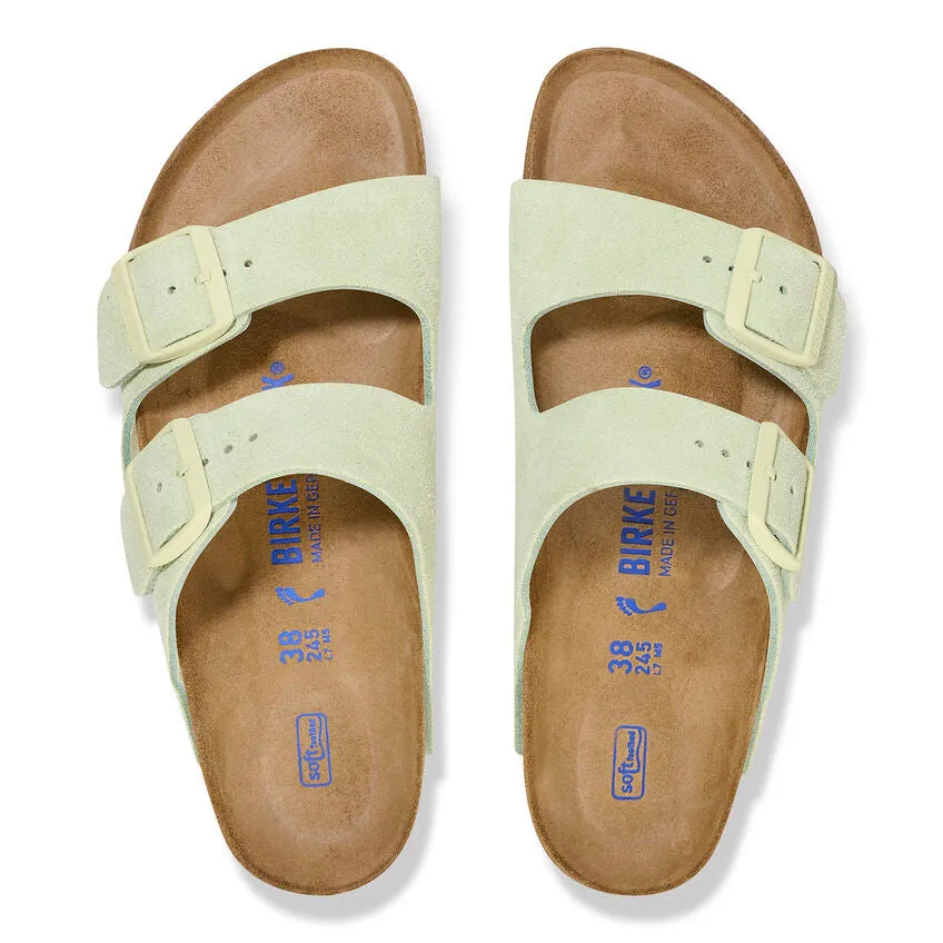 Women's Birkenstock Arizone Soft Footbed Narrow 1027670B Color:  Faded Lime