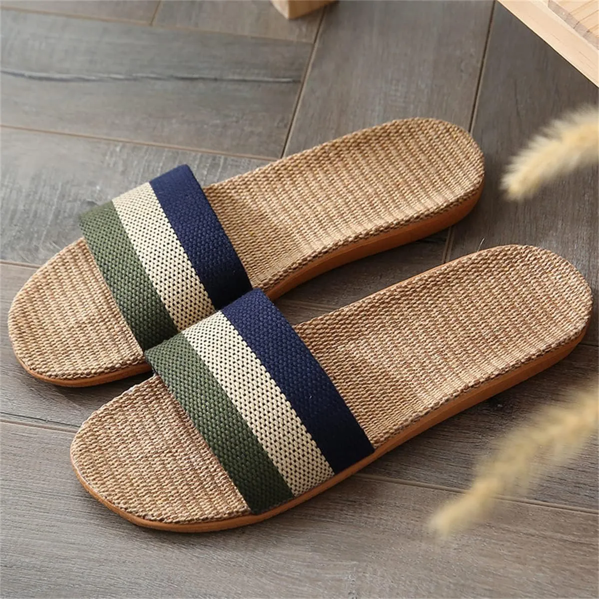 Women's Indoor Linen Cotton Linen Home Slippers Casual Sandals