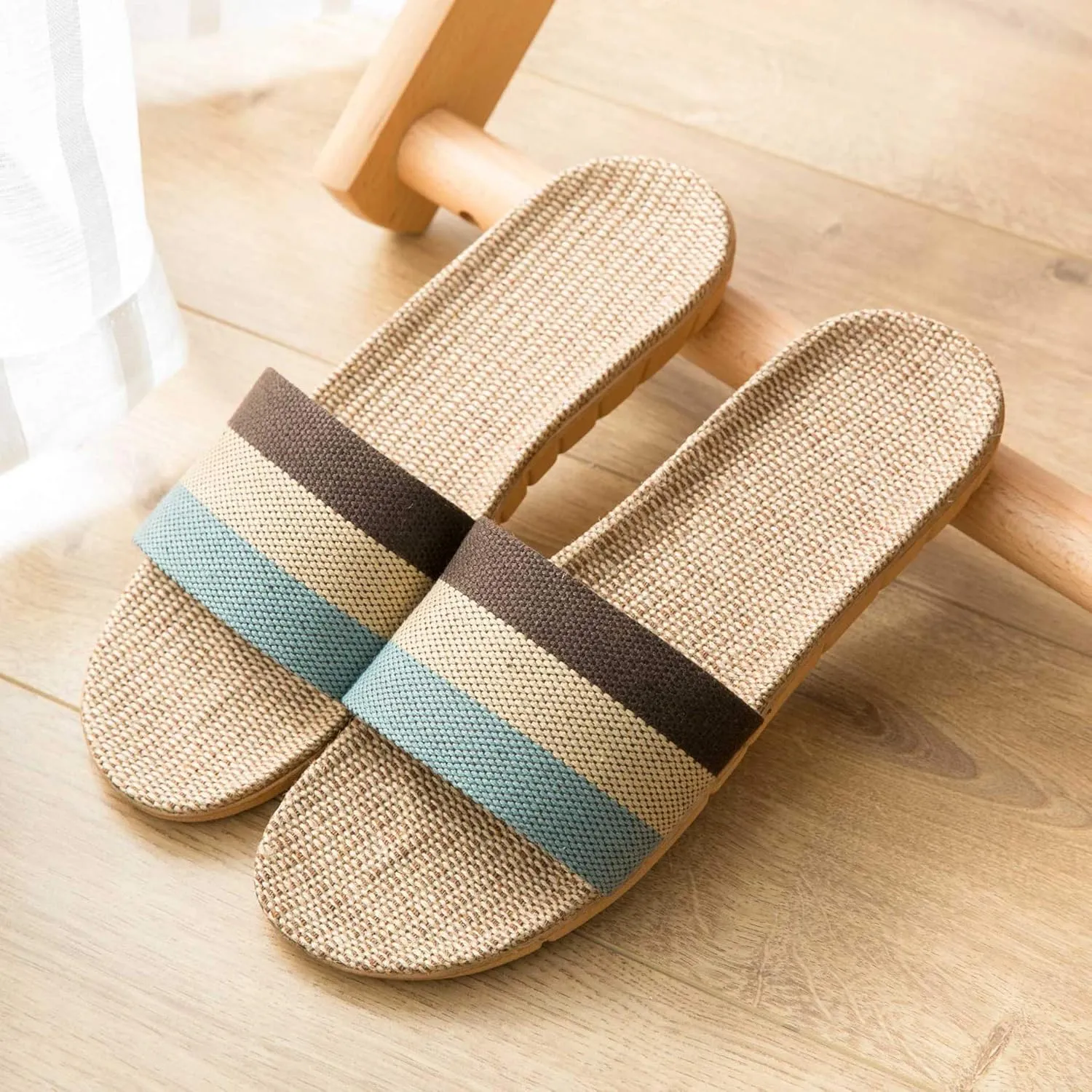 Women's Indoor Linen Cotton Linen Home Slippers Casual Sandals