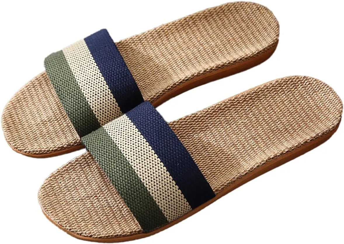 Women's Indoor Linen Cotton Linen Home Slippers Casual Sandals