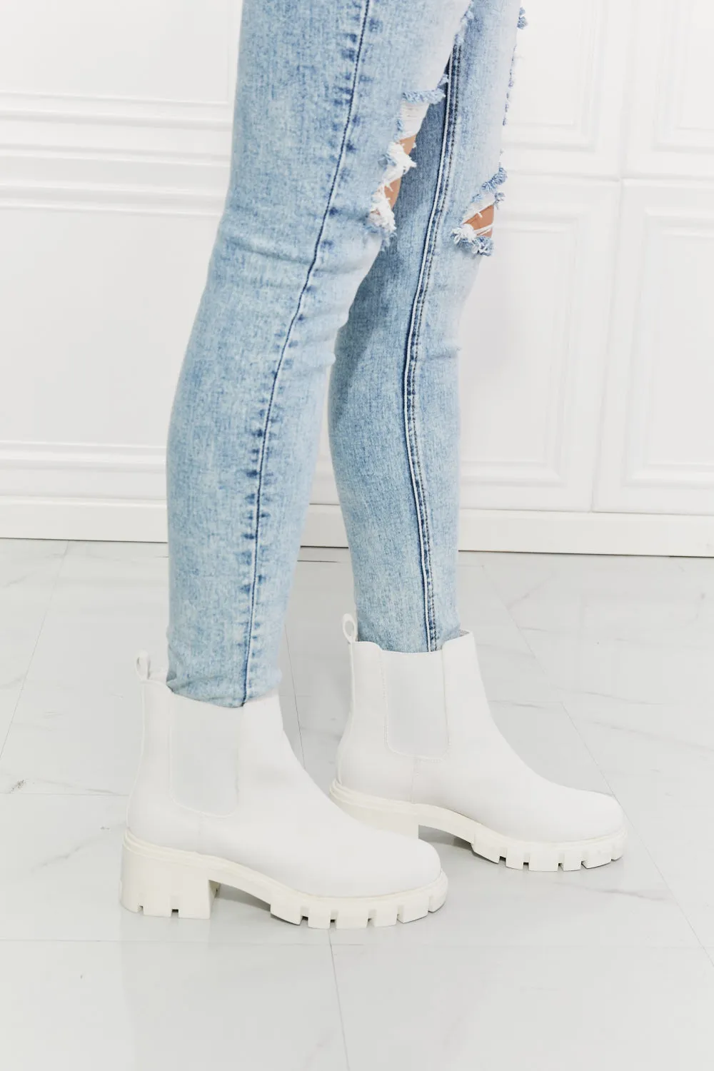 Work For It Matte Lug Sole Chelsea Boots