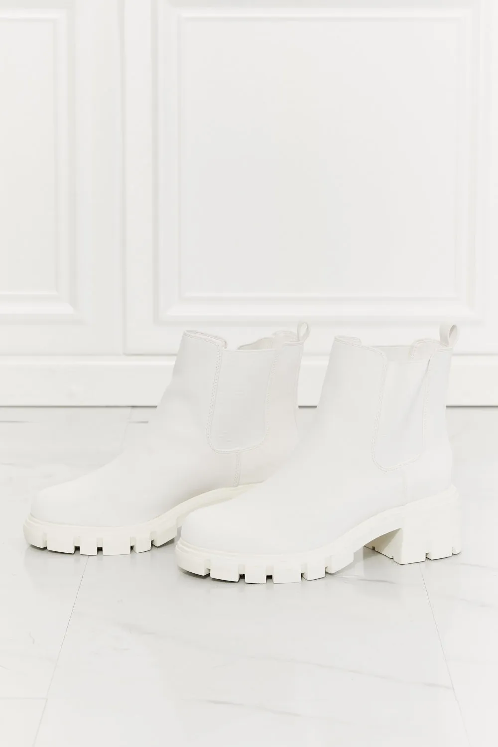 Work For It Matte Lug Sole Chelsea Boots