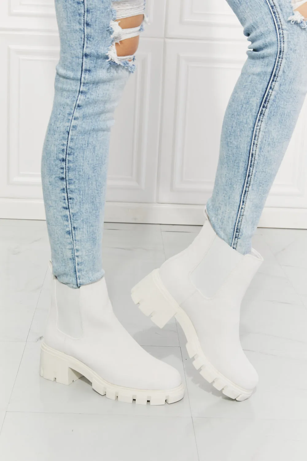 Work For It Matte Lug Sole Chelsea Boots